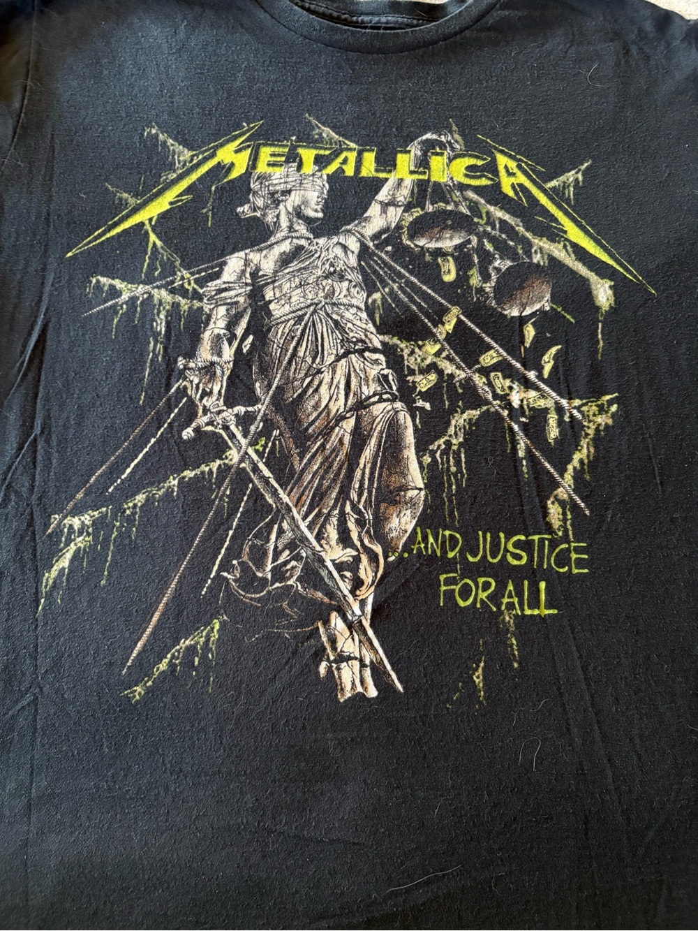 Bravado Metallica Black Tee with Neon Yellow Graphic